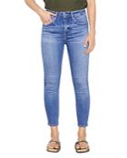 Frame Le One Skinny Crop Jeans In Sapphire