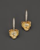 Michael Aram 18k Yellow Gold Orchid Earrings With Diamond Accents