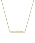 Zoe Chicco 14k Yellow Gold Bar Necklace With Diamond, 16