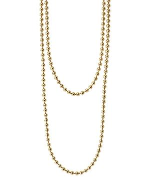 Lagos Caviar Gold Collection 18k Gold Ball Chain Necklace, 34