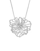 Nadri Corsage Long Flower Pendant Necklace, 28