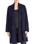 Eileen Fisher Printed Organic Cotton Open Front Jacket
