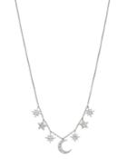 Meira T 14k White Gold Celestial Diamond Multi-charm Pendant Necklace, 16-18