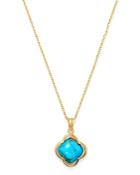Bloomingdale's Turquoise Clover Pendant Necklace In 14k Yellow Gold, 18 - 100% Exclusive