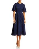 Jason Wu Scalloped Eyelet Midi Dress