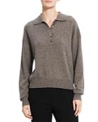 Theory Button Placket Cashmere Sweater