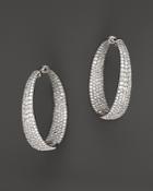 Roberto Coin 18k White Gold Large Scalare Diamond Earrings
