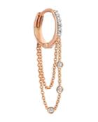 Kismet By Milka 14k Rose Gold Diamond Double-chain Hoop Earring
