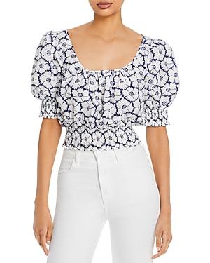 Cinq A Sept Elliot Printed Crop Top