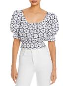 Cinq A Sept Elliot Printed Crop Top