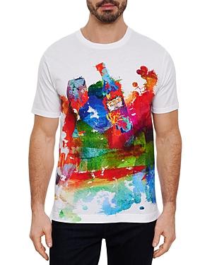 Robert Graham Wine Is King Cotton Watercolor Graphic Tee
