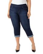 Liverpool Plus Cropped Skinny Jeans In Griffith Super Dark