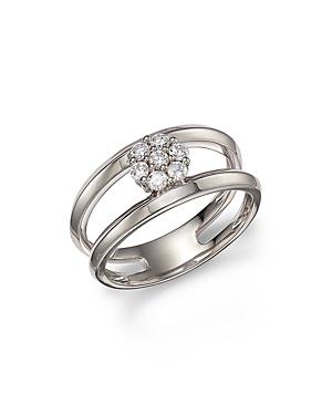 Bloomingdale's Diamond Cluster Open Ring In 14k White Gold, 0.25 Ct. T.w. - 100% Exclusive