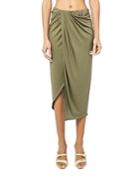 Helmut Lang Ruched Draped Skirt