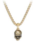 David Yurman Men's 18k Yellow Gold Skull Pendant