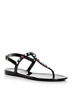 Stuart Weitzman Women's Sawyer Charm Jelly Thong Sandals