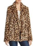 Theory Clairene Leopard-print Faux-fur Coat