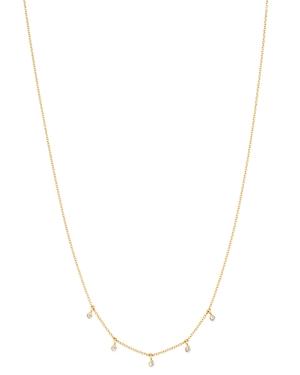 Zoe Chicco 14k Yellow Gold Dangling Diamond Choker Necklace, 16