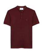 The Kooples Burgundy Khaki Detail Polo