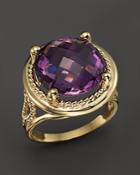 Amethyst Statement Ring In 14k Yellow Gold