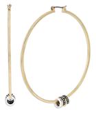Allsaints Pave Multi Ring Oversized Hoop Earrings