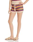 Aqua Rainbow-stripe Crochet Shorts - 100% Exclusive