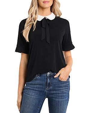 Cece Collared Tie Neck Top