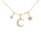 Moon & Meadow 14k Yellow Gold Diamond Triple Moon And Star Pendant Necklace, 18 - 100% Exclusive