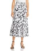 T Tahari Printed Ruffled Maxi Skirt
