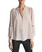 Reiss Kalisa Ladder Trim Detail Blouse