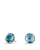 David Yurman Chatelaine Earrings With Blue Topaz