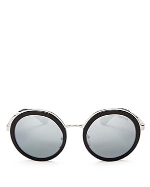 Prada Mirrored Round Sunglasses, 54mm