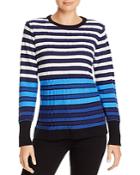 Karl Lagerfeld Paris Striped Cable-knit Sweater