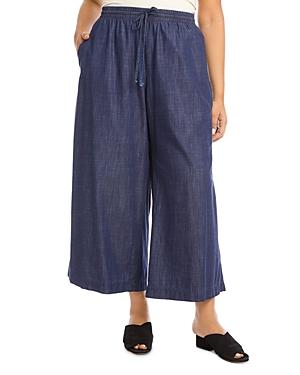Karen Kane Wide Leg Drawstring Ankle Pants