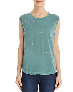Sundry Embroidered Muscle Tank