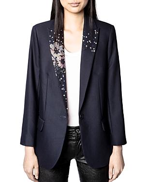 Zadig & Voltaire Viva Strass Flower Blazer