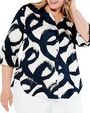 Nic+zoe Plus Plus Squiggle Stretch Shirt
