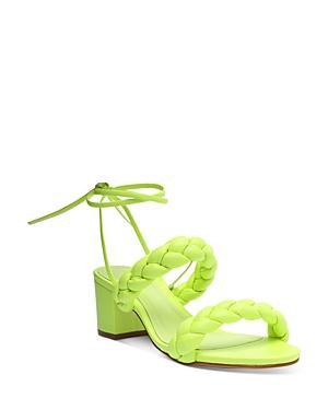 Schutz Women's Zarda Braided Ankle Tie Mid Heel Sandals