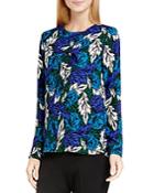 Vince Camuto Woodland Floral Ruffle Front Blouse