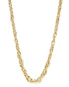 14k Yellow Gold Oval Link Necklace, 17.75