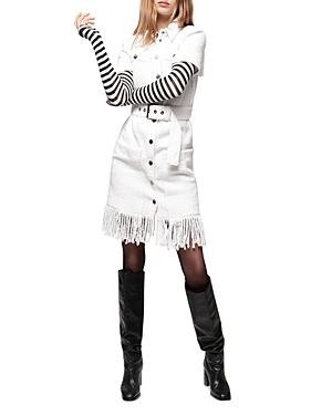 Pinko Dawson Abito Tweed Boucle Fringe Dress