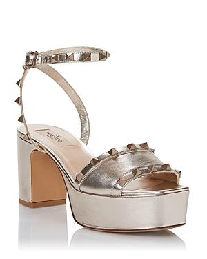 Valentino Garavani Women's Square Toe Rockstud Platform Sandals