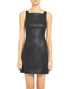 Theory Square-neck Leather Dress