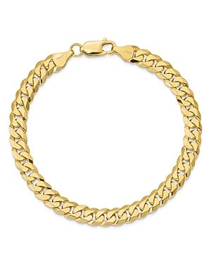 Bloomingdale's 14k Yellow Gold 6.75mm Beveled Curb Chain Bracelet, 8 - 100% Exclusive