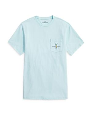 Vineyard Vines Beach Bar Cotton Logo Graphic Pocket Tee