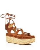 Stuart Weitzman Romanesque Lace Up Platform Sandals