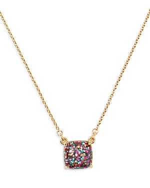 Kate Spade New York Glitter Square Mini Pendant Necklace, 17