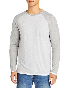 Vince Double Layer Striped Baseball Shirt