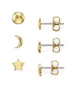 Nadri Star Moon Stud Earrings, Set Of 3 Pairs