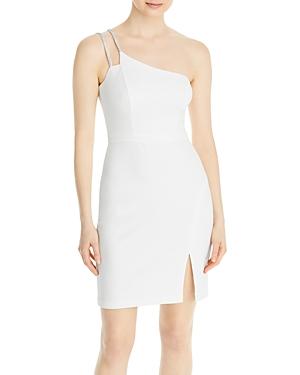 Aqua Asymmetrical Scuba Double Strap Sheath Dress - 100% Exclusive
